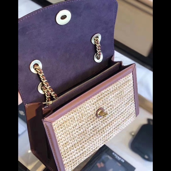 coach parker in colorblock straw/1941 saddle/brass - Picture 3 of 6